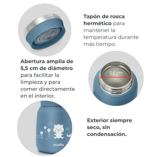 Recipiente térmico para alimentos en acero inoxidable - 4471/ 4472